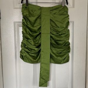 PrettyLittleThing Green Bubble Mini Skirt
